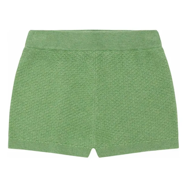 Short Pique Maille Fine Coton Bio | Vert