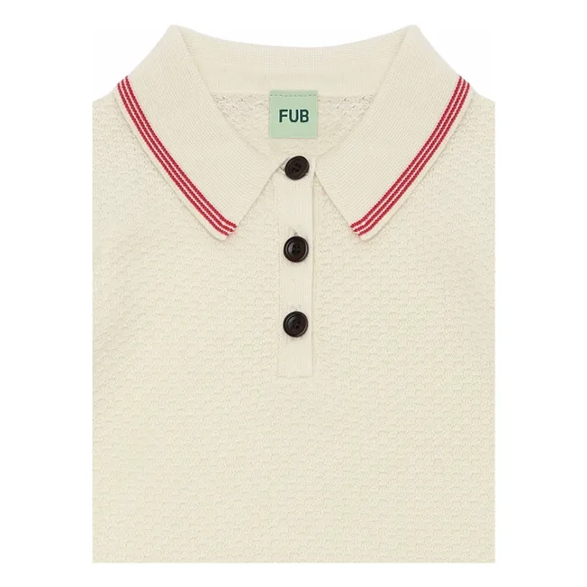 Polo Pique Maille Fine Coton Bio | Ecru