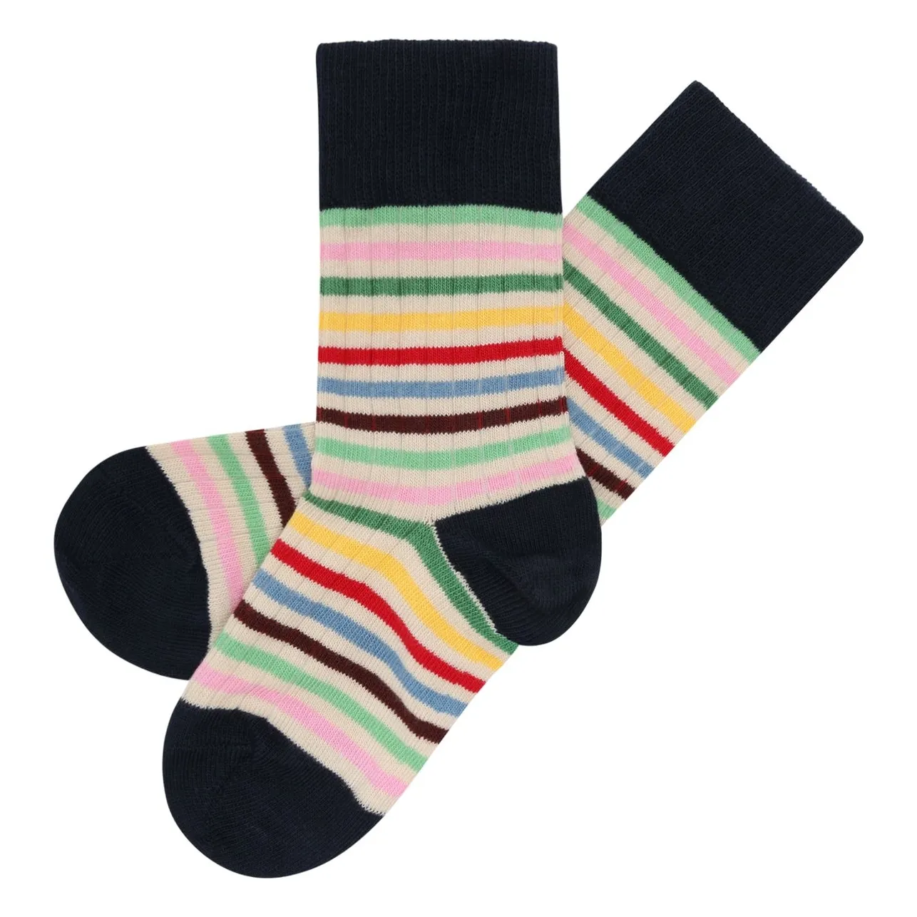 Fub Red Set Of 2 Pairs Of Classic Striped Socks