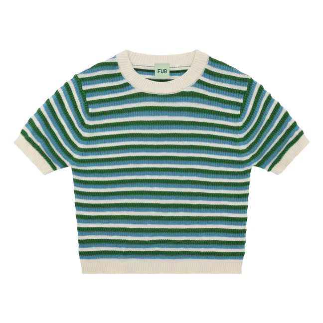 T-shirt Structure Maille Fine Coton Bio | Vert