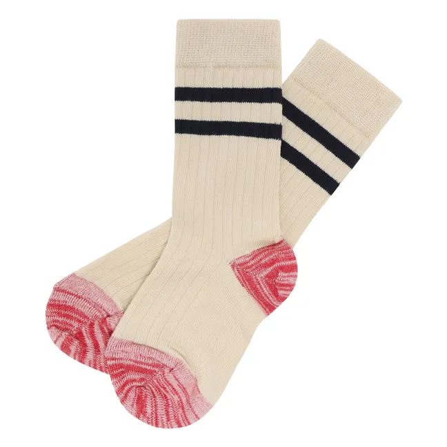 Lot de 2 Paires de Chaussettes Tennis | Ecru