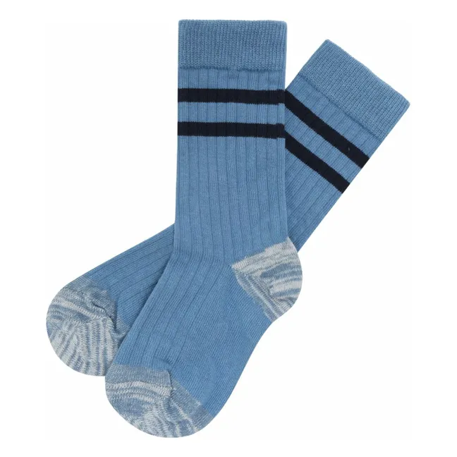 Set of 2 Pairs of Tennis Socks | Azure blue