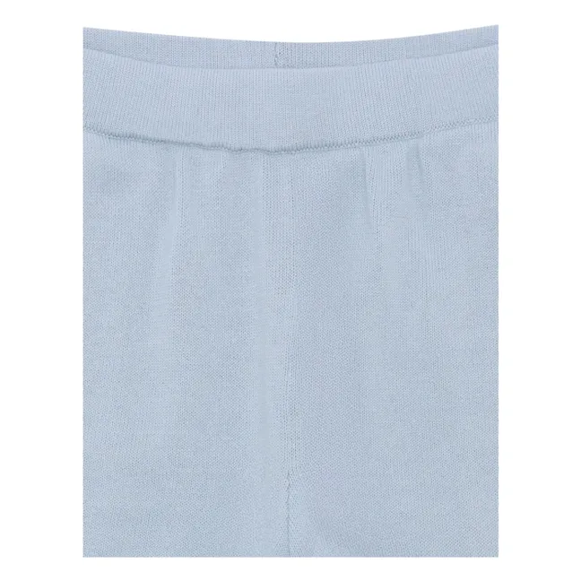 Pantaloncini in maglia di cotone biologico | Azzurro fiordaliso