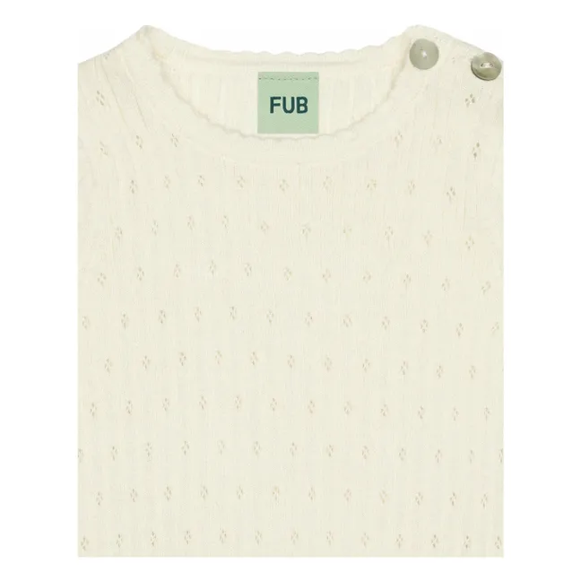 Body Pointelle Maille Fine Coton Bio | Ecru