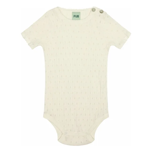 Body Pointelle Maille Fine Coton Bio | Ecru