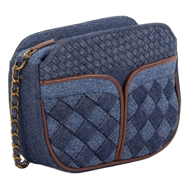 Divinou Geflochtene Tasche aus Denim | Blau