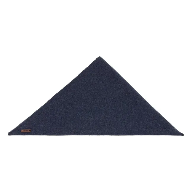Sciarpa in lana merino Quadro | Blu scur