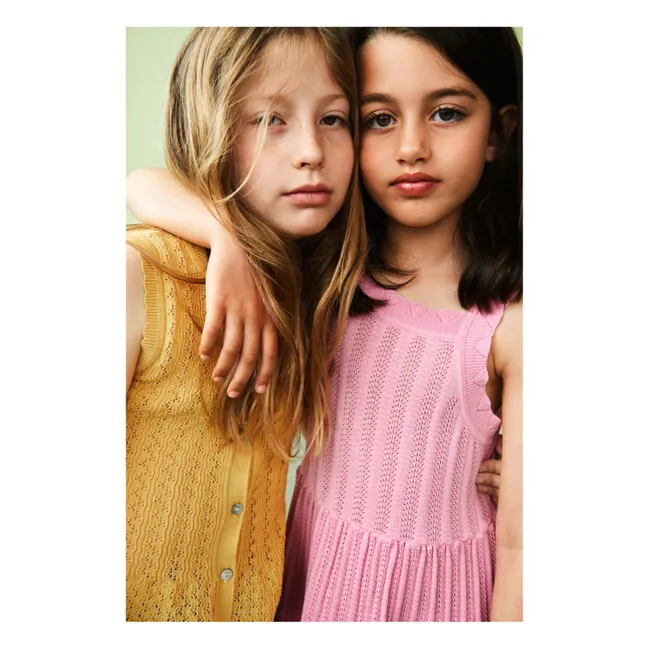 Robe Summer Maille Fine Coton Bio | Rose bonbon