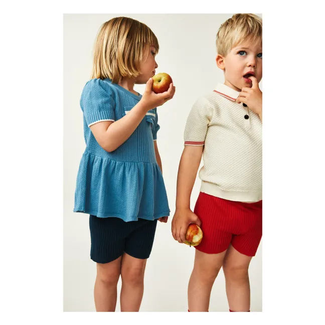 Short Maille Coton Bio | Bleu marine