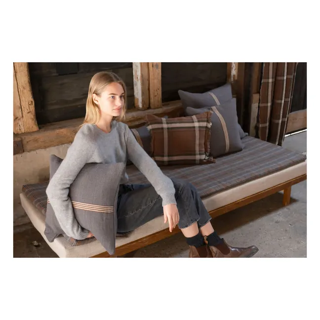 Jasper linen cushion cover | Carbon