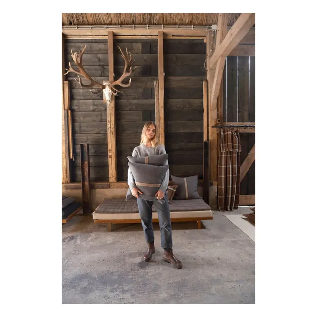 Jasper linen cushion cover | Carbon