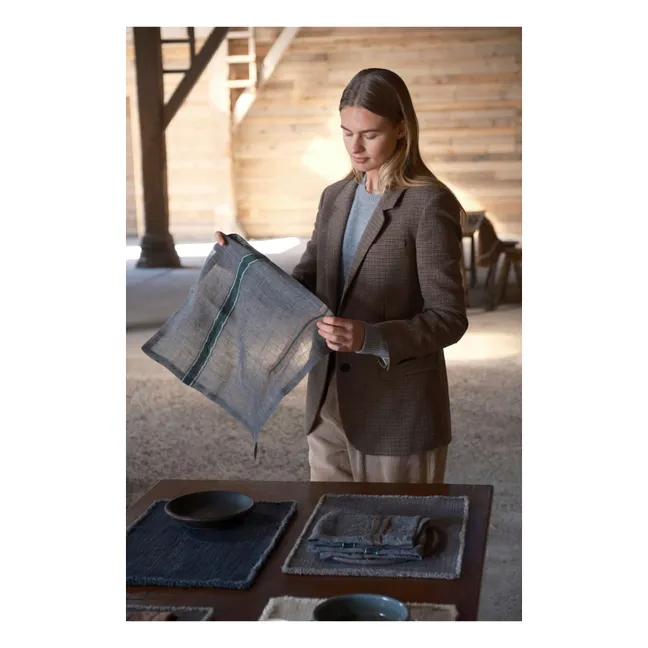 Arlo linen napkin | Carbon