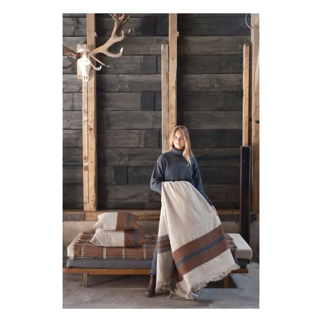 Sienna linen throw | Brown