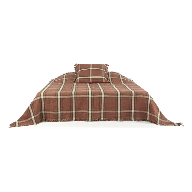 Rowan linen bedspread | Rust