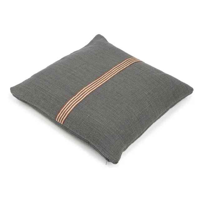 Jasper linen cushion cover | Carbon