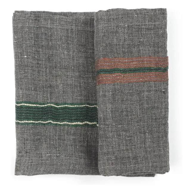 Arlo linen napkin | Carbon