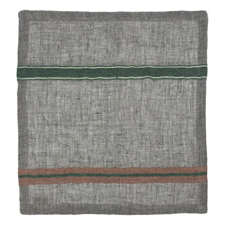Serviette de table en lin Arlo | Charbon- Image produit n°0
