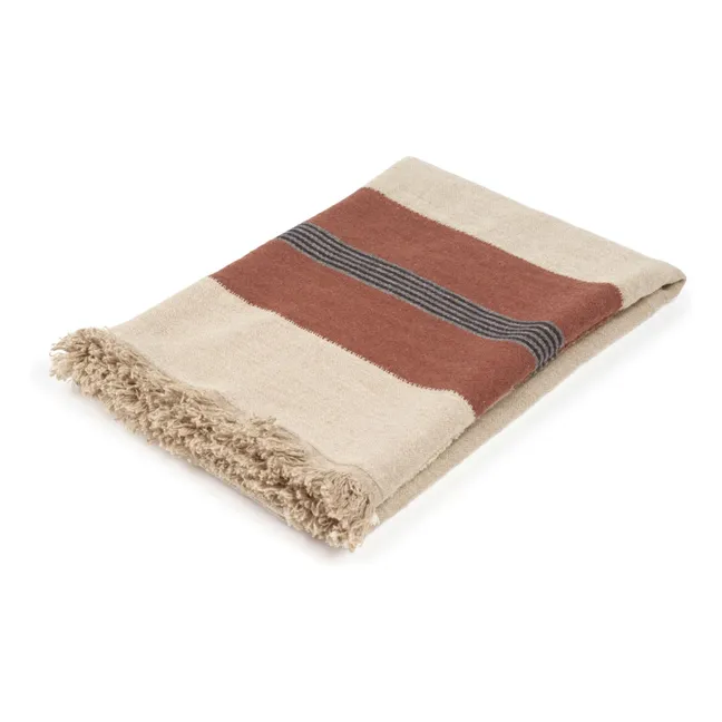 Sienna linen throw | Brown