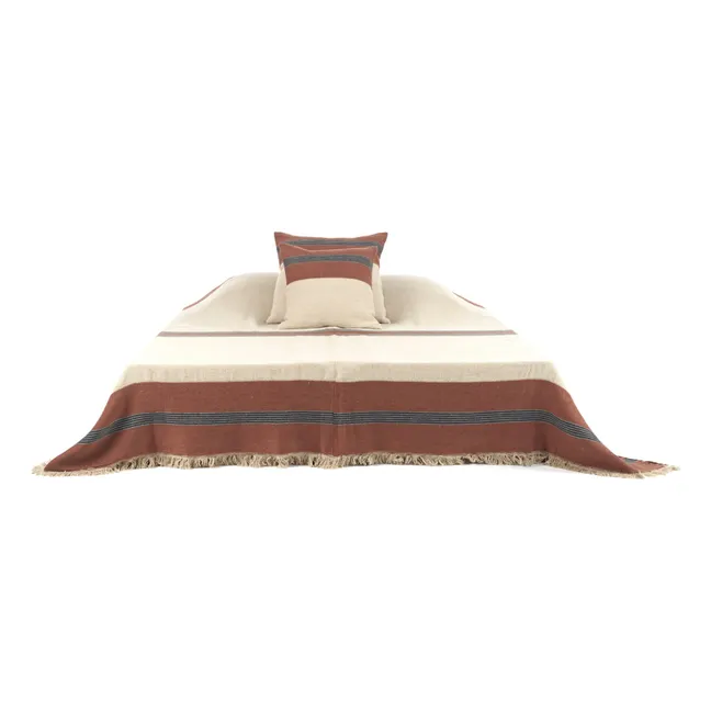 Couvre-lit en lin Sienna | Marron