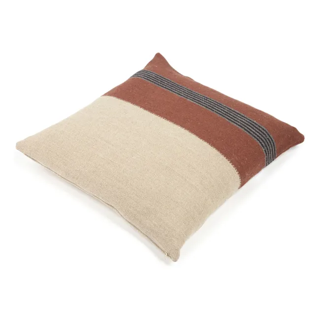 Housse de coussin en lin Sienna | Marron