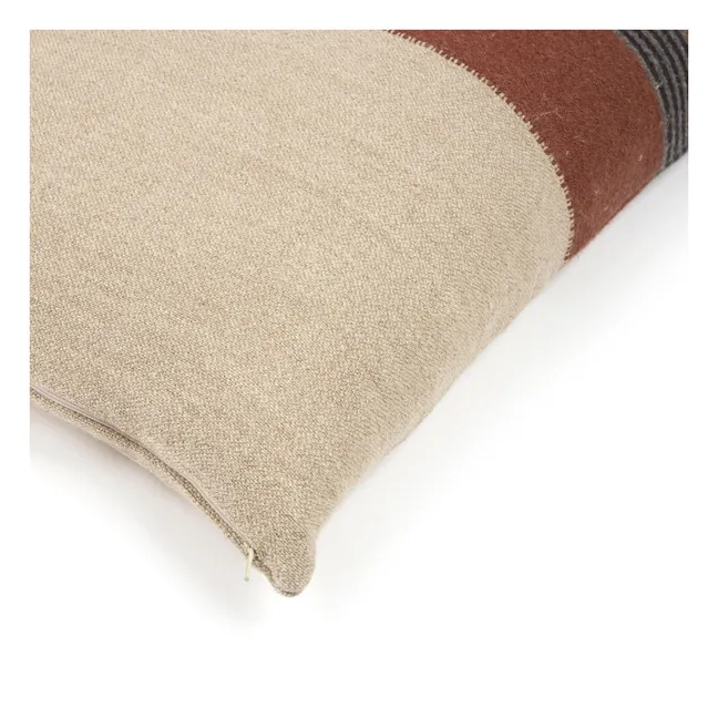 Housse de coussin en lin Sienna | Marron