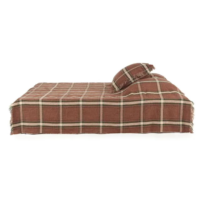 Rowan linen bedspread | Rust