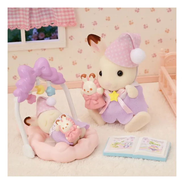 Le coucher des sœurs Lapin Chocolat