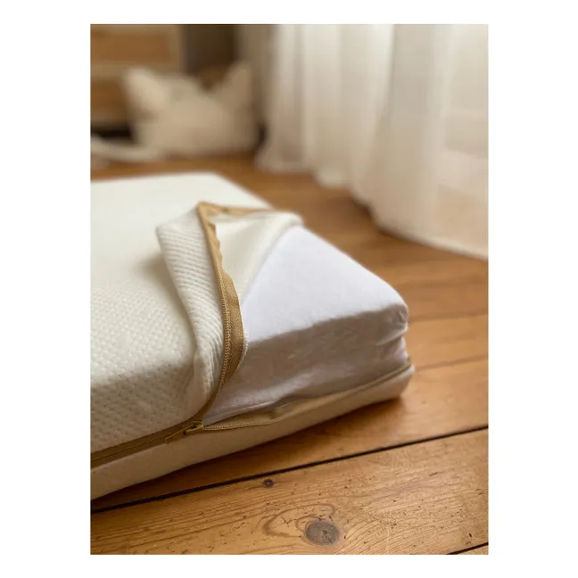 Organic cotton mattress with removable covers | White