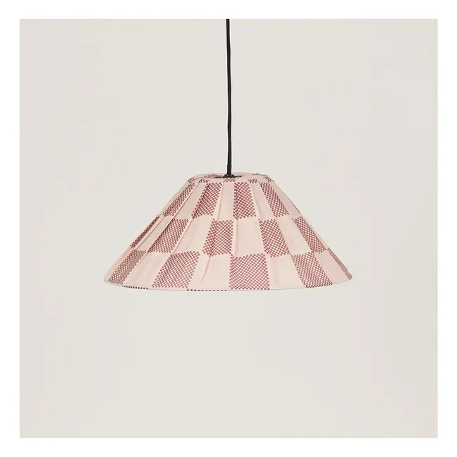 Ava Checks lampshade | Red
