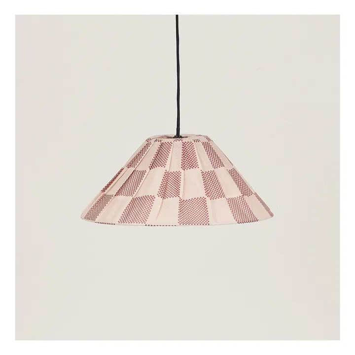 Abat-jour Ava Checks | Rouge- Image produit n°5