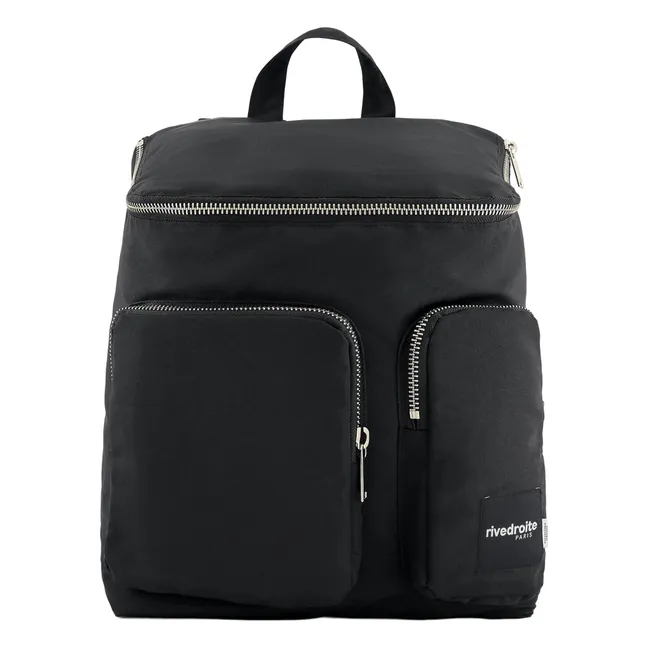 Abel Rucksack Recycelte Fasern | Schwarz