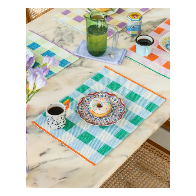 Organic cotton place mat | Blue