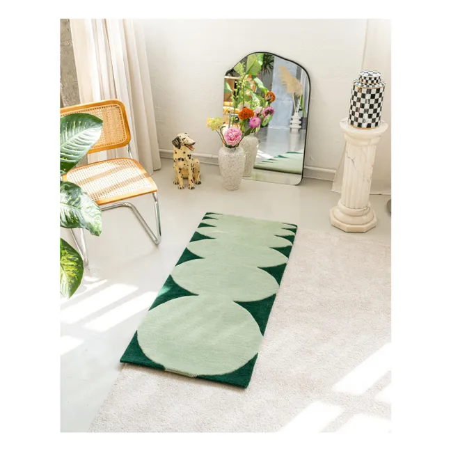 Tapis en laine Bouncy | Vert