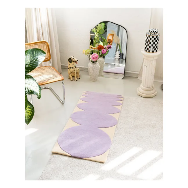 Tapis en laine Bouncy | Lilas