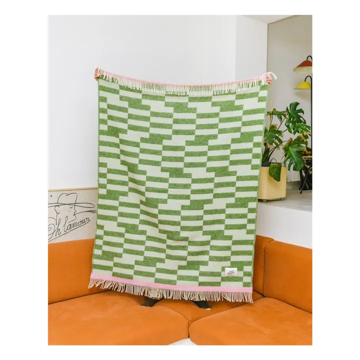 Campo wool throw | Green- Product image n°2