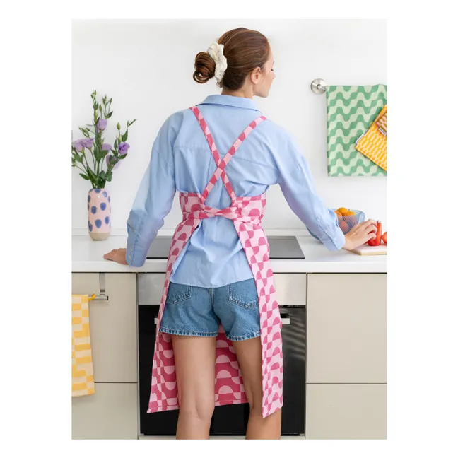 Cherry Flakes apron | Pink