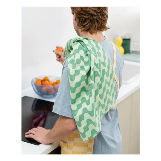 Kale Crush tea towel | Green