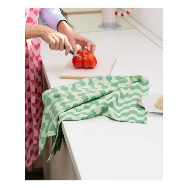 Kale Crush tea towel | Green