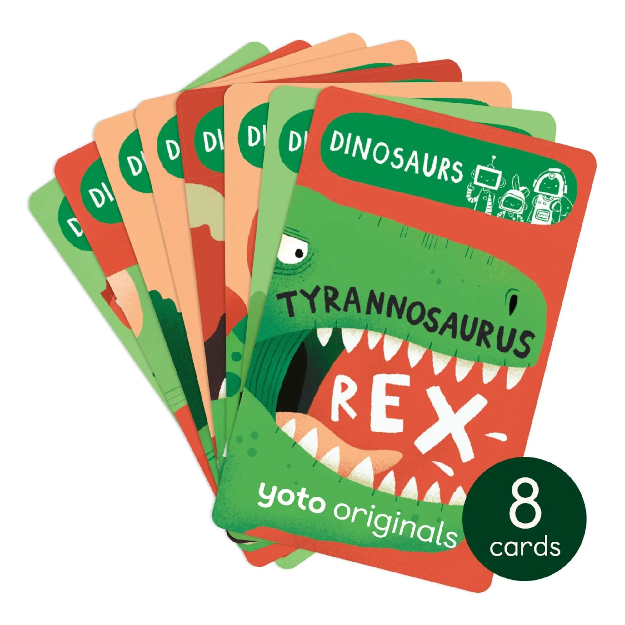 Yoto Player Multicoloured Brainbots : Dinosaurs Cards - Pack Of 8