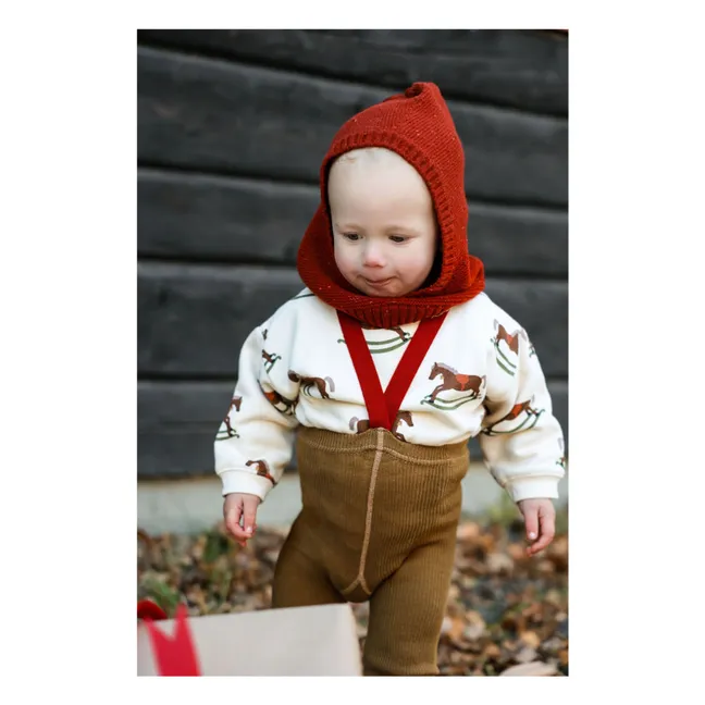 Xmas Strumpfhose aus Bio-Baumwolle | Olive