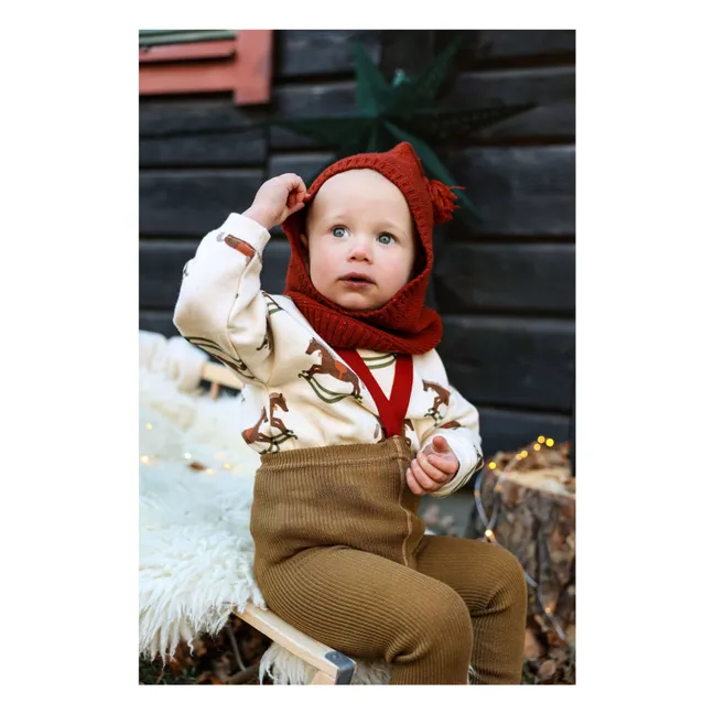 Collants Xmas Coton Bio | Olive