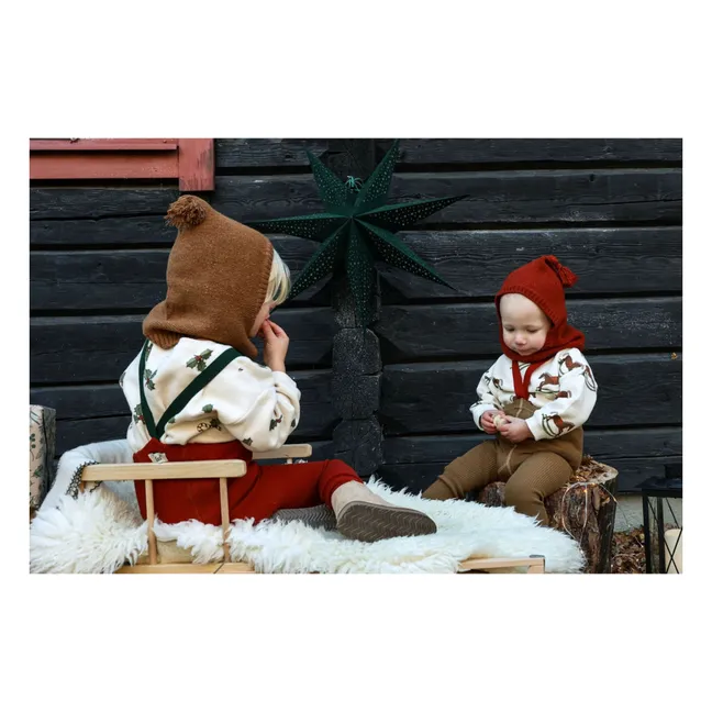 Collants Xmas Coton Bio | Olive