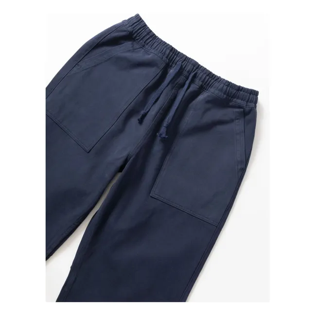 Pantalon Moleskin Chef Pants Coton Bio | Bleu foncé