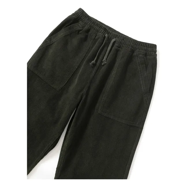 Pantalones de pana de algodón orgánico | Verde Kaki