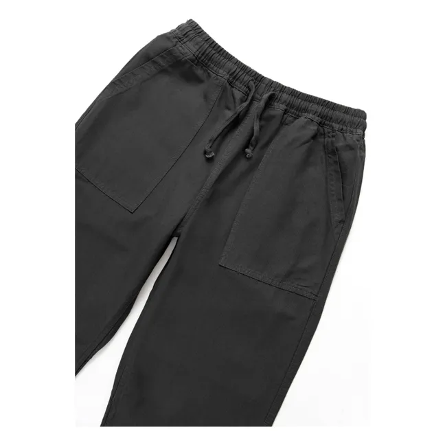 Pantalones de cocinero Moleskin Algodón orgánico | Noir foncé