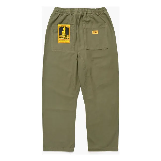 Pantalon Classic Chef Pants Coton Bio | Vert olive