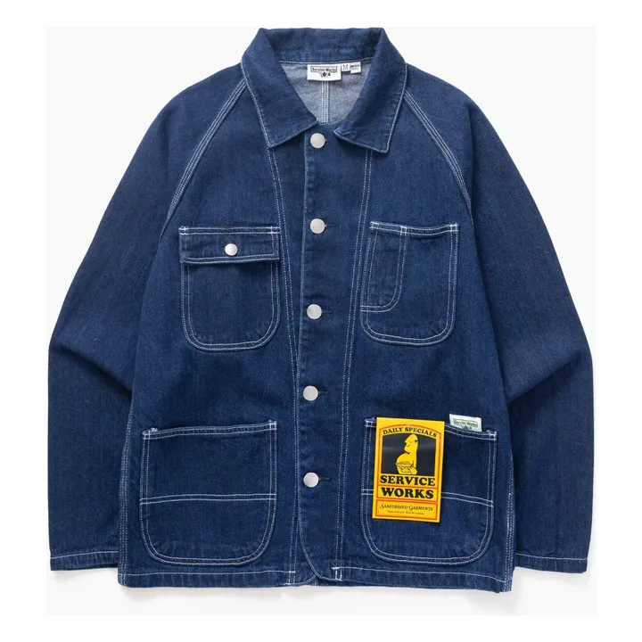 Veste Denim Coverall 2.0 Coton Bio | Bleu délavé- Image produit n°0
