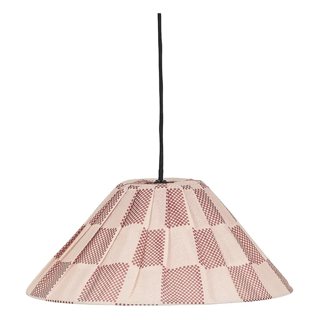 Ava Checks lampshade | Red