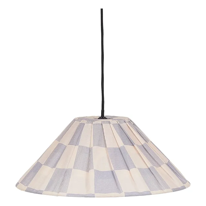 Abat-jour Ava Checks | Bleu- Image produit n°0