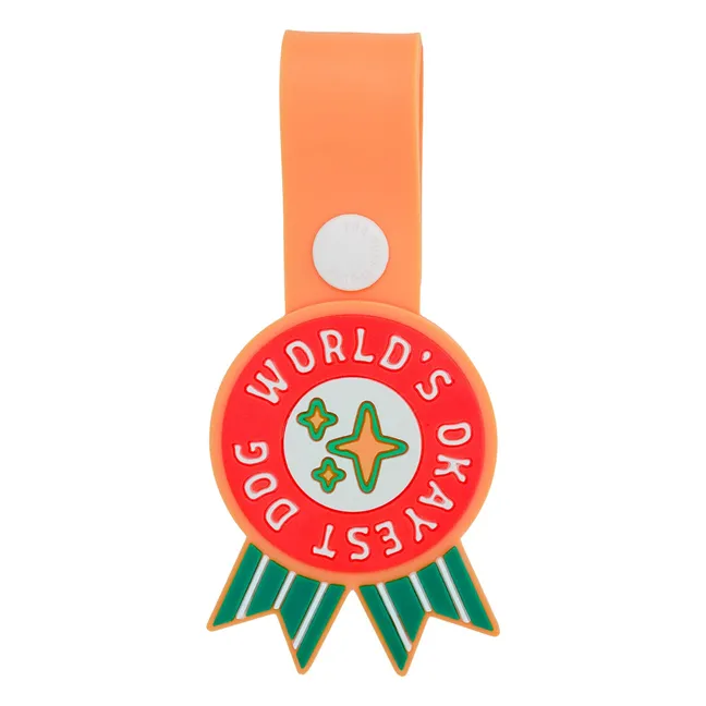 Médaille World's Okayest Dog | Rouge